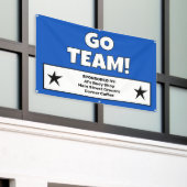 Bannière d'équipe bleue personnalisée (Bâtiment extérieur)