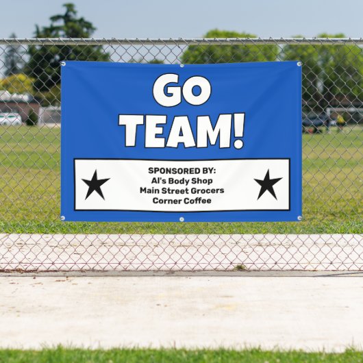 Bannière d'équipe bleue personnalisée (Insitu)
