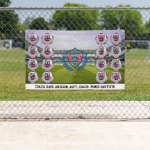 Bannière d'équipe de football de soccer personnali