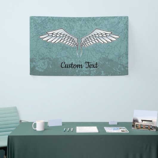 Bannière des ailes gris bleu (Salon professionnel)