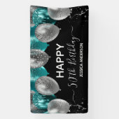 Bannière des Ballons d'argent Turquoise 50e annive (Verticale)