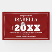 Bannière des couleurs de l'école rouge et blanche (Horizontal)