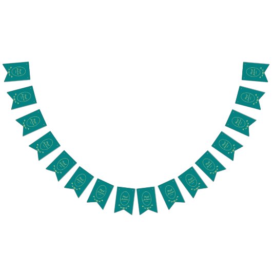 Bannière des drapeaux du Mariage turquoise Rose (Tout)