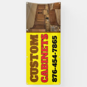 Bannière des fabricants d'armoires personnalisées (Vertical)