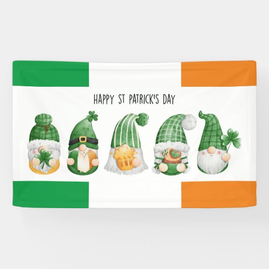 Bannière des Gnomes irlandais de la Saint Patrick (Horizontal)