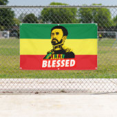 Bannière des racines de Jah Rastafari Haile Selass (En situation)