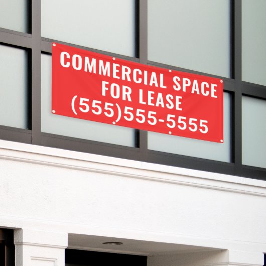 Bannière d'espace commercial à louer (Bâtiment extérieur)