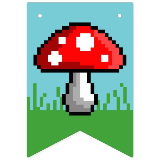 Bannière d'étamine d'anniversaire de champignon de (Premier drapeau)