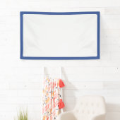 Bannière d'événement blanche à cadre bleu personna (En situation)