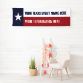 Bannière d'événement du drapeau du Texas avec vos  (En situation)