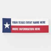 Bannière d'événement du drapeau du Texas avec vos  (Horizontal)