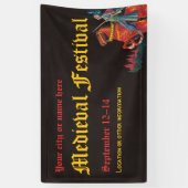 Bannière d'événements médiévaux de Knight ou Renai (Vertical)