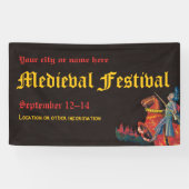 Bannière d'événements médiévaux de Knight ou Renai (Horizontal)