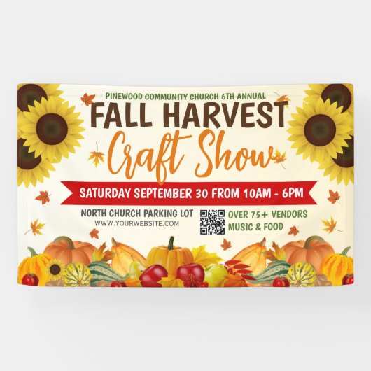 Bannière d'exposition d'artisanat d'automne (Horizontal)