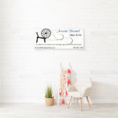 Bannière d'exposition de métier d'artiste de fibre (En situation)