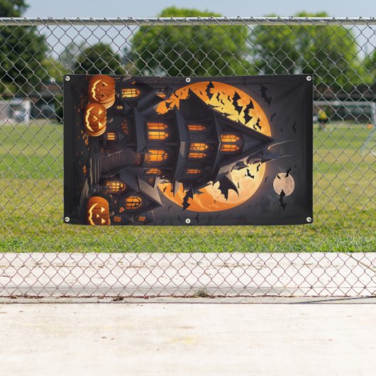 Bannière d'Halloween (En situation)