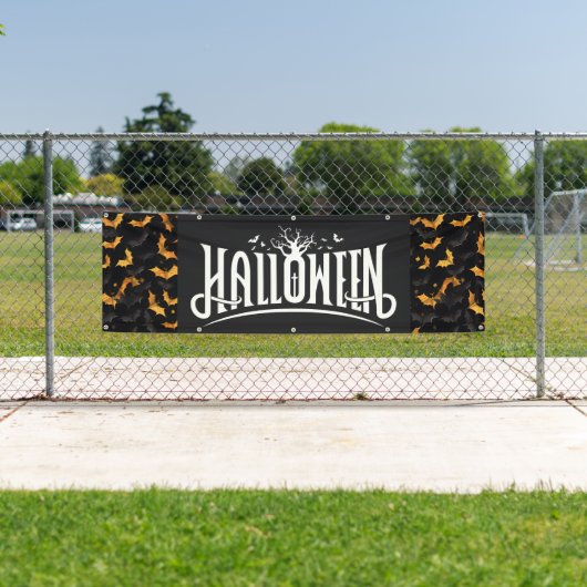 Bannière d'Halloween (En situation)
