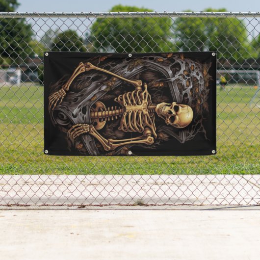 Bannière d'Halloween (En situation)