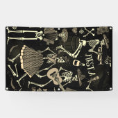 Bannière DIA DE LOS MUERTOS AVEC GROMMETS (Horizontal)