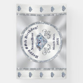 Bannière Diamond, Bannière Anniversaire Personnali (Verticale)