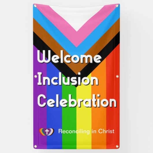 Bannière d'indicateur de la FIERTÉ progressive - V (Vertical)