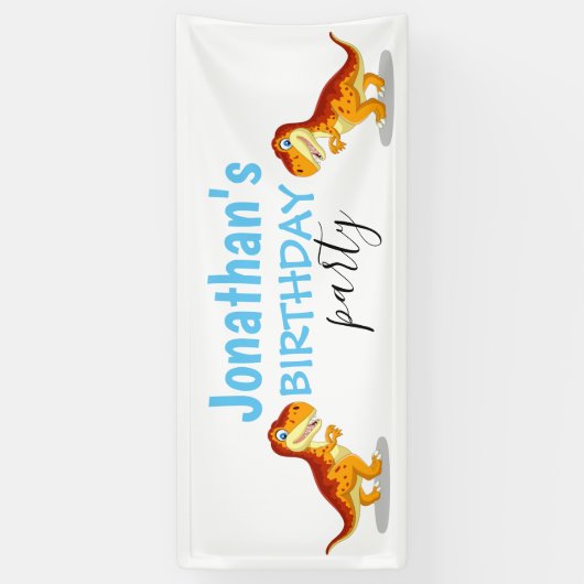 Bannière Dinosaur Boy Blue (Vertical)