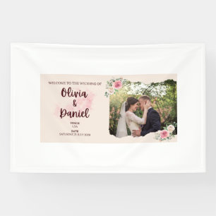 Bannière d'invitation de mariage romantique – Aqua
