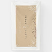 Bannière d'invitation de mariage rustique – Marron (Vertical)