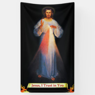 Bannière Divine Mercy Jesus 3'x5'