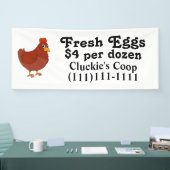 Bannière d'oeufs frais (Salon professionnel)