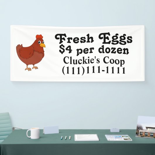 Bannière d'oeufs frais (Salon professionnel)
