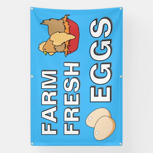 Bannière d'oeufs frais de ferme (Verticale)