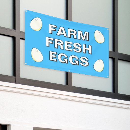 Bannière d'oeufs frais de ferme (Bâtiment extérieur)