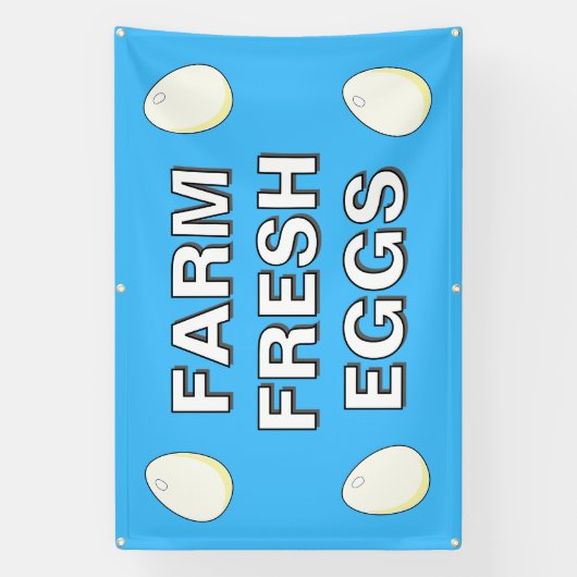 Bannière d'oeufs frais de ferme (Verticale)