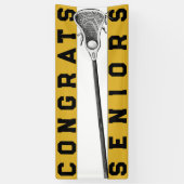 Bannière dorée de nuit Lacrosse Senior (Vertical)