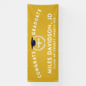 Bannière dorée de remise de diplôme de faculté de (Verticale)