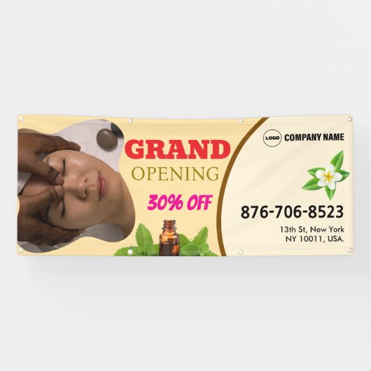 Bannière d'ouverture du salon de beauté et spa (Horizontal)