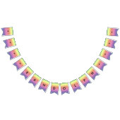 Bannière drapeau - Couleurs arc-en-ciel avec nom (Tout)