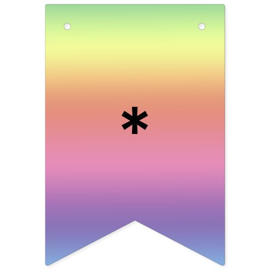 Bannière drapeau - Couleurs arc-en-ciel avec nom (Deuxième drapeau)