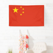 Bannière drapeau de Chine (En situation)