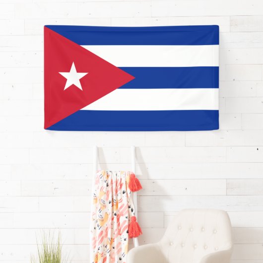 Bannière drapeau de Cuba (En situation)