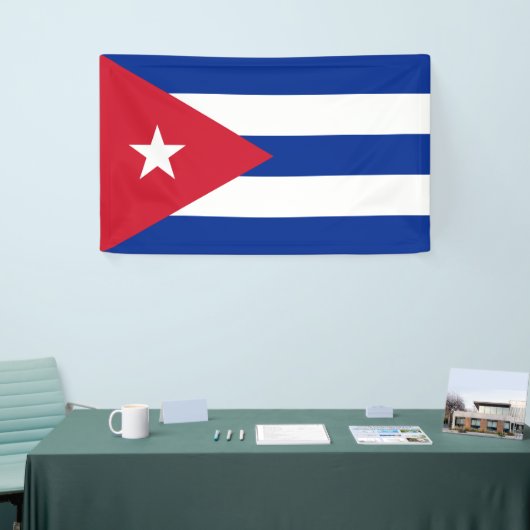 Bannière drapeau de Cuba (Salon professionnel)