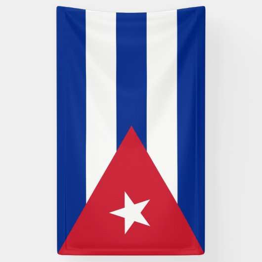 Bannière drapeau de Cuba (Vertical)