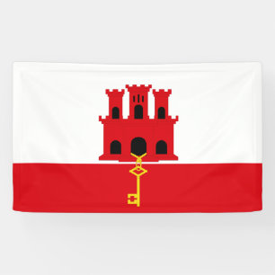 Bannière drapeau de Gibraltar