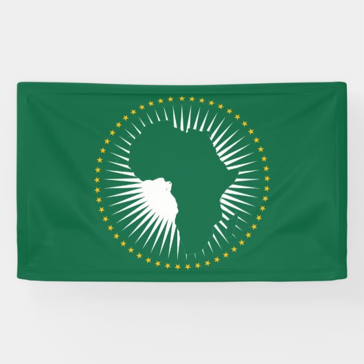 Bannière drapeau de l'Union africaine (Horizontal)