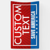 Bannière drapeau de Trump Save America (Vertical)