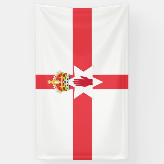 Bannière drapeau d'Irlande du Nord (Vertical)