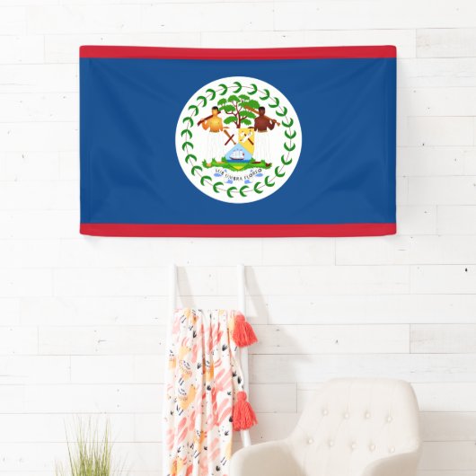 Bannière drapeau du Belize (En situation)