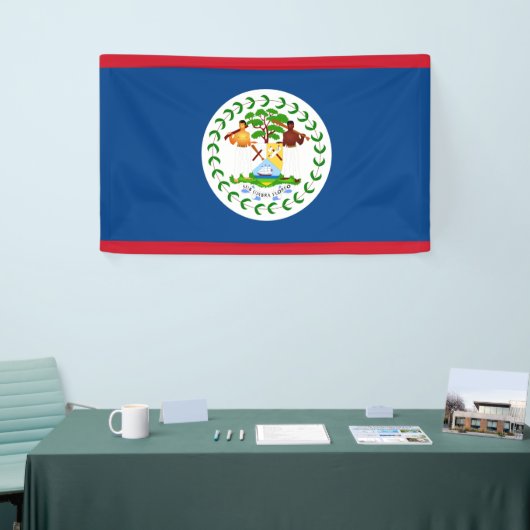 Bannière drapeau du Belize (Salon professionnel)