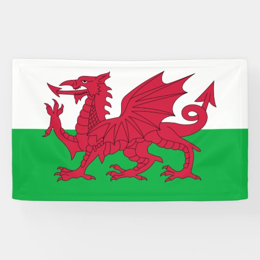 Bannière drapeau du Pays de Galles (Horizontal)
